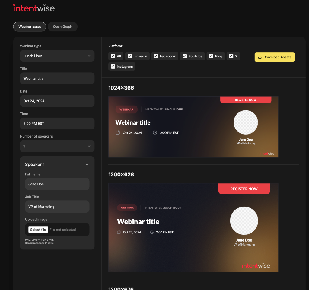 Intentwise Asset Generator